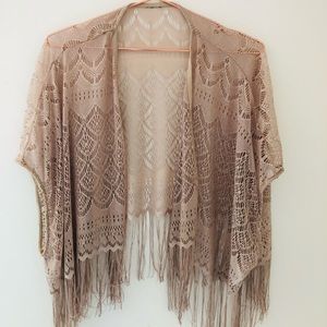 Women’s Lace Shrug with Tassles